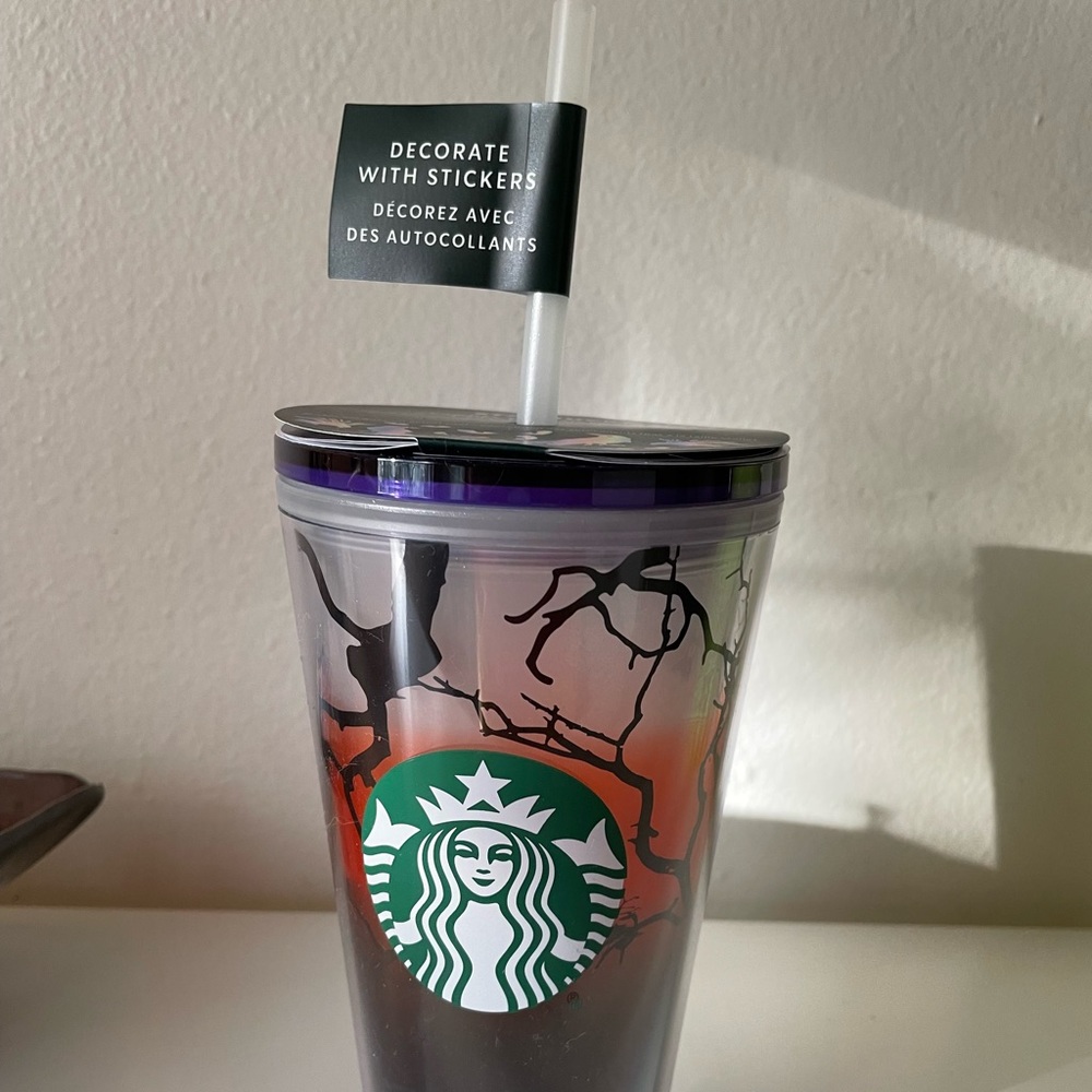 NWT Starbucks Halloween 2022 Cold Cup with Stickers